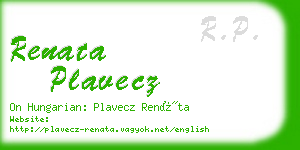 renata plavecz business card